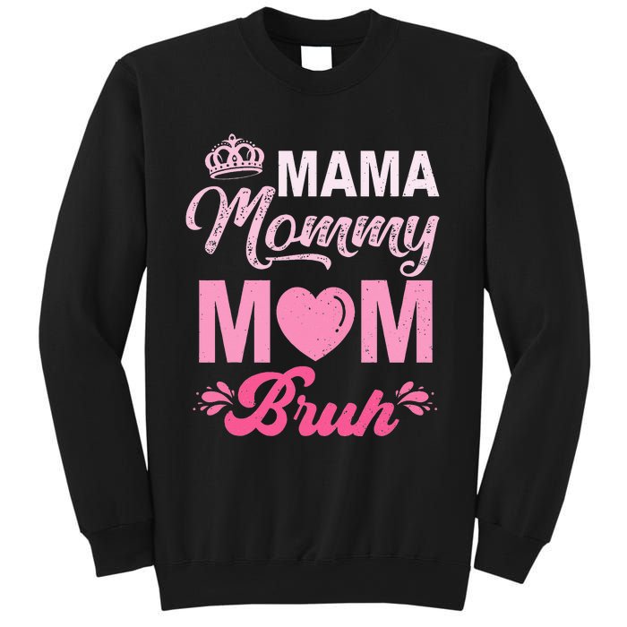 Happy Mother's Day Cute Leopard Graphic Mama Mommy Mom Bruh Sweatshirt