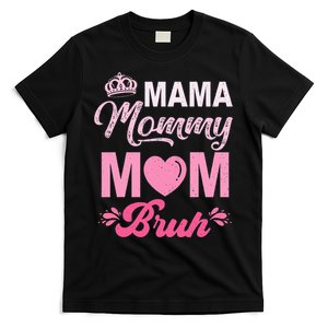 Happy Mother's Day Cute Leopard Graphic Mama Mommy Mom Bruh T-Shirt