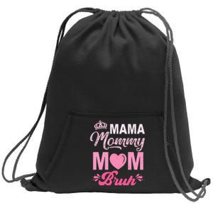 Happy Mother's Day Cute Leopard Graphic Mama Mommy Mom Bruh Sweatshirt Cinch Pack Bag