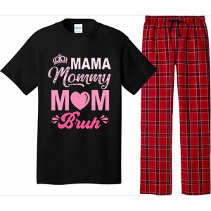 Happy Mother's Day Cute Leopard Graphic Mama Mommy Mom Bruh Pajama Set