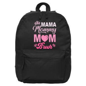 Happy Mother's Day Cute Leopard Graphic Mama Mommy Mom Bruh 16 in Basic Backpack