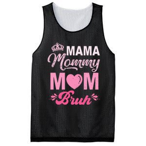 Happy Mother's Day Cute Leopard Graphic Mama Mommy Mom Bruh Mesh Reversible Basketball Jersey Tank