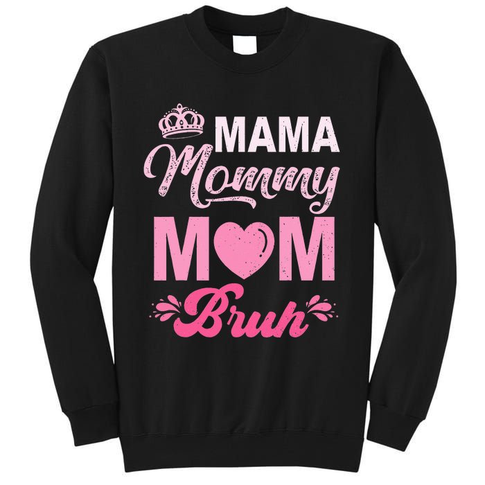 Happy Mother's Day Cute Leopard Graphic Mama Mommy Mom Bruh Tall Sweatshirt