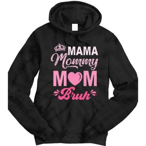 Happy Mother's Day Cute Leopard Graphic Mama Mommy Mom Bruh Tie Dye Hoodie