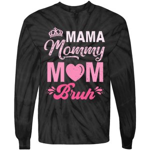 Happy Mother's Day Cute Leopard Graphic Mama Mommy Mom Bruh Tie-Dye Long Sleeve Shirt