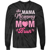 Happy Mother's Day Cute Leopard Graphic Mama Mommy Mom Bruh Tie-Dye Long Sleeve Shirt