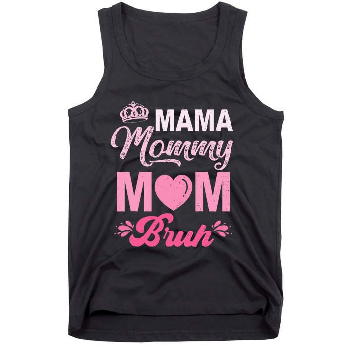 Happy Mother's Day Cute Leopard Graphic Mama Mommy Mom Bruh Tank Top