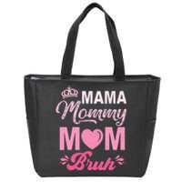 Happy Mother's Day Cute Leopard Graphic Mama Mommy Mom Bruh Zip Tote Bag