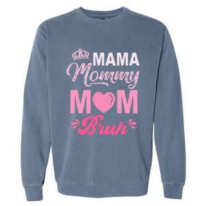 Happy Mother's Day Cute Leopard Graphic Mama Mommy Mom Bruh Garment-Dyed Sweatshirt