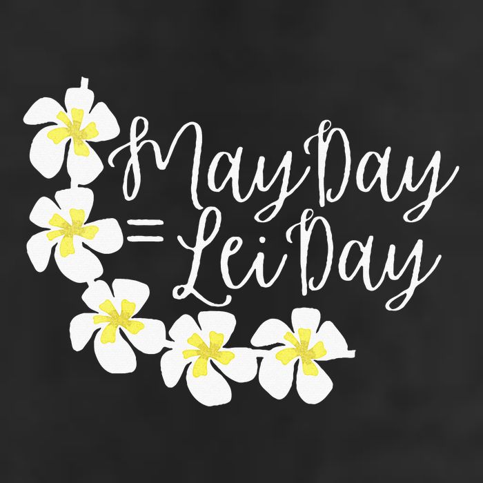Hawaii May Day Is Lei Day Adult Drive Performance Visor