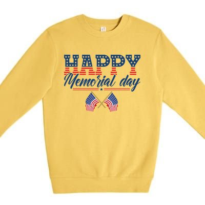 Happy Memorial Day Gift Premium Crewneck Sweatshirt