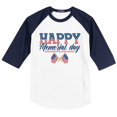 Happy Memorial Day Gift Baseball Sleeve Shirt