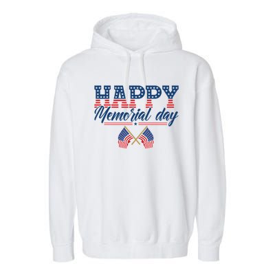 Happy Memorial Day Gift Garment-Dyed Fleece Hoodie