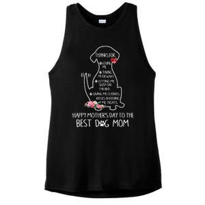 Happy Mothers Day To The Best Dog Mom Ladies PosiCharge Tri-Blend Wicking Tank