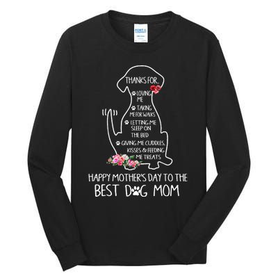 Happy Mothers Day To The Best Dog Mom Tall Long Sleeve T-Shirt