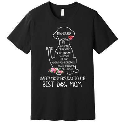 Happy Mothers Day To The Best Dog Mom Premium T-Shirt