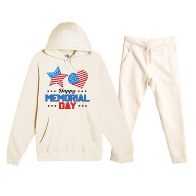 Happy Memorial Day 4th Of July American Flag Patriotic Premium Hooded Sweatsuit Set