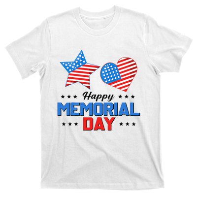 Happy Memorial Day 4th Of July American Flag Patriotic T-Shirt