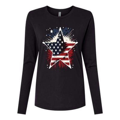 Happy Memorial Day Veteran American Usa Star Flag 4th Of Gift Womens Cotton Relaxed Long Sleeve T-Shirt