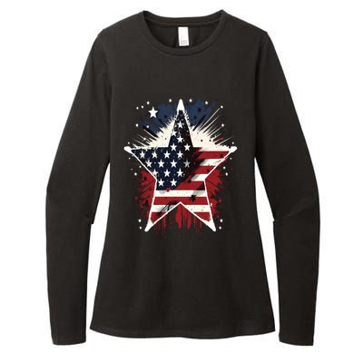 Happy Memorial Day Veteran American Usa Star Flag 4th Of Gift Womens CVC Long Sleeve Shirt