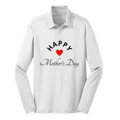 Happy MotherS Day Silk Touch Performance Long Sleeve Polo