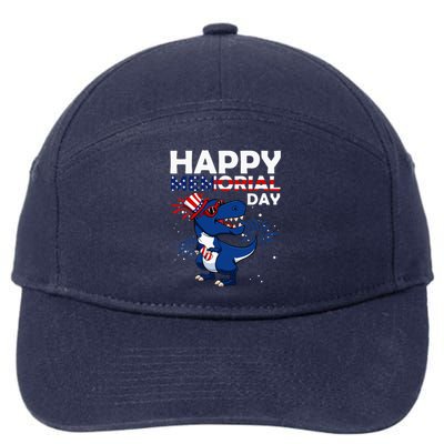 Happy Memorial Day 4th Of July Dinosaur 7-Panel Snapback Hat