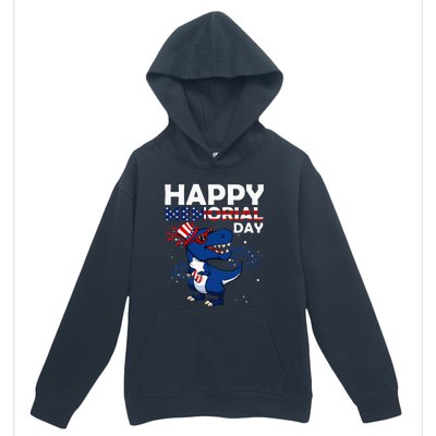 Happy Memorial Day 4th Of July Dinosaur Urban Pullover Hoodie