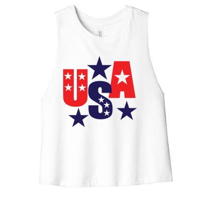 Happy Memorial Day Freedom 4th Of July Cool Gift Women's Racerback Cropped Tank