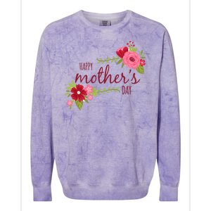 Happy Mother's Day Flower Colorblast Crewneck Sweatshirt