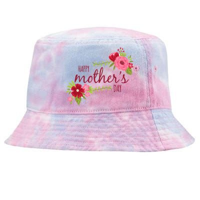 Happy Mother's Day Flower Tie-Dyed Bucket Hat