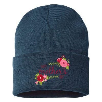 Happy Mother's Day Flower Sustainable Knit Beanie