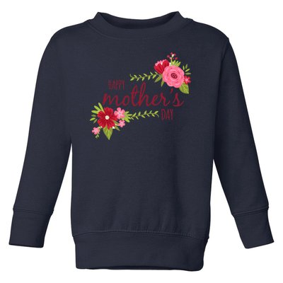 Happy Mother's Day Flower Toddler Sweatshirt