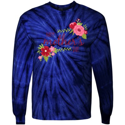 Happy Mother's Day Flower Tie-Dye Long Sleeve Shirt