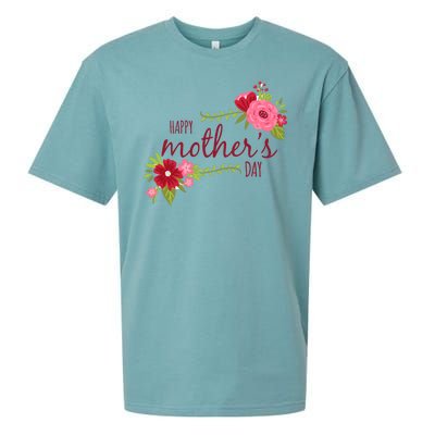 Happy Mother's Day Flower Sueded Cloud Jersey T-Shirt