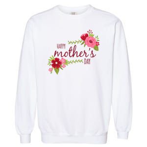 Happy Mother's Day Flower Garment-Dyed Sweatshirt