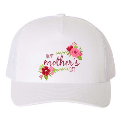 Happy Mother's Day Flower Yupoong Adult 5-Panel Trucker Hat