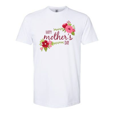 Happy Mother's Day Flower Softstyle® CVC T-Shirt