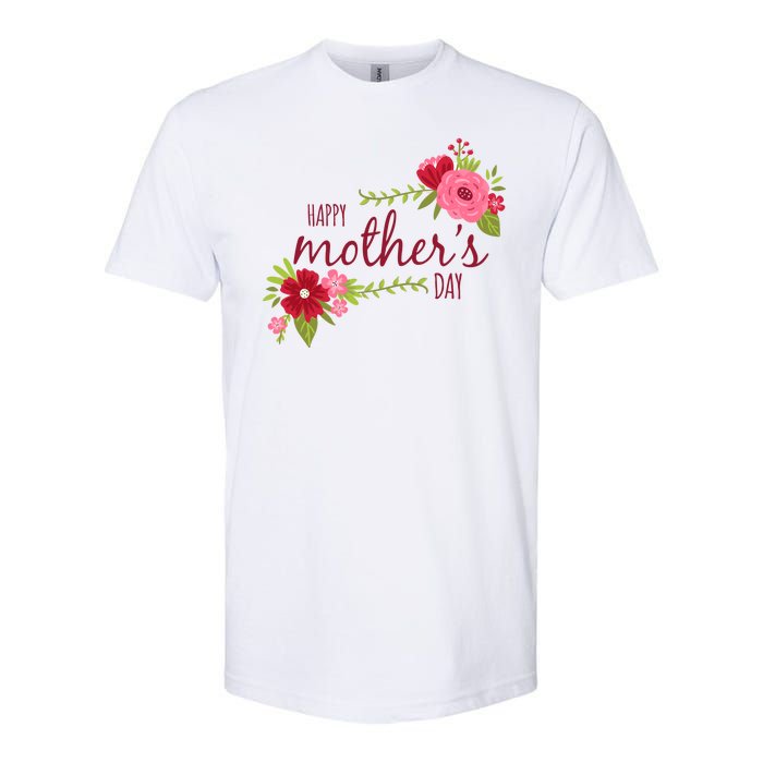 Happy Mother's Day Flower Softstyle CVC T-Shirt