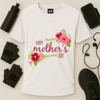 Happy Mother's Day Flower Cooling Performance Crew T-Shirt