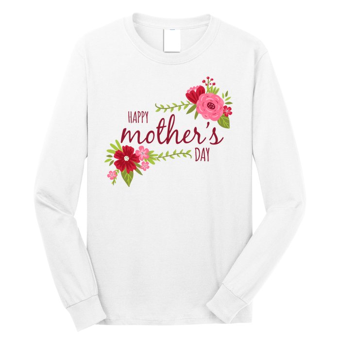 Happy Mother's Day Flower Long Sleeve Shirt