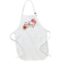 Happy Mother's Day Flower Full-Length Apron With Pockets