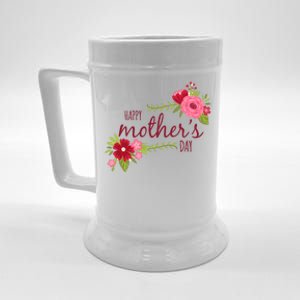 Happy Mother's Day Flower Beer Stein