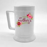 Happy Mother's Day Flower Beer Stein