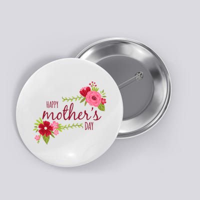 Happy Mother's Day Flower Button