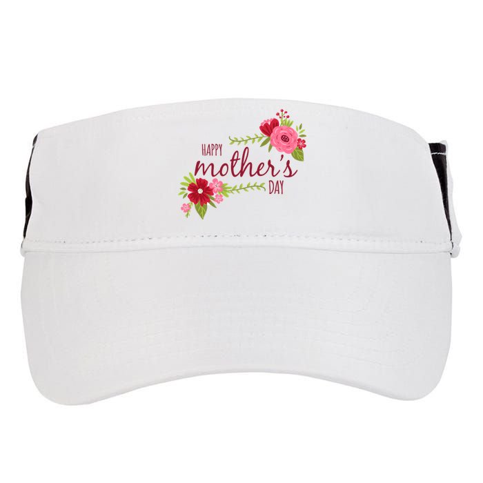 Happy Mother's Day Flower Adult Drive Performance Visor