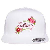 Happy Mother's Day Flower Flat Bill Trucker Hat