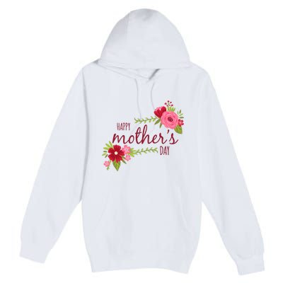 Happy Mother's Day Flower Premium Pullover Hoodie