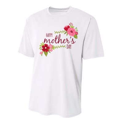 Happy Mother's Day Flower Performance Sprint T-Shirt