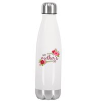 Happy Mother's Day Flower Stainless Steel Insulated Water Bottle