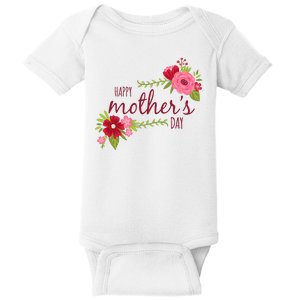 Happy Mother's Day Flower Baby Bodysuit